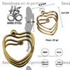 Heart Shape Anillo peneano metalico